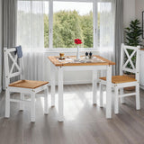 Wooden Dining Table With 2 Dining Chairs - Salvador