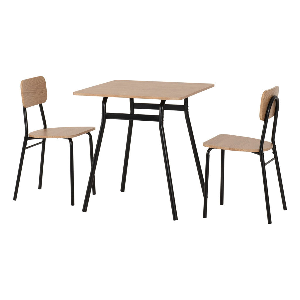 Wooden Dining Table With 2 Dining Chairs - Warren