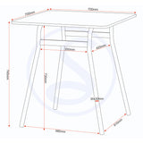 Wooden Dining Table With 2 Dining Chairs - Warren