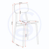 Wooden Dining Table With 2 Dining Chairs - Warren