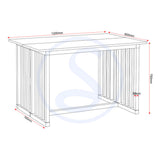 Wooden Dining Table With 2 Dining Stools - Richmond