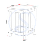 Wooden Dining Table With 2 Dining Stools - Richmond