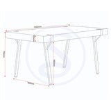 Wooden Dining Table With 4 Avery Dining Chairs - Treviso