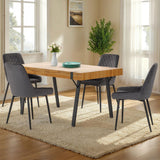 Wooden Dining Table With 4 Avery Dining Chairs - Treviso