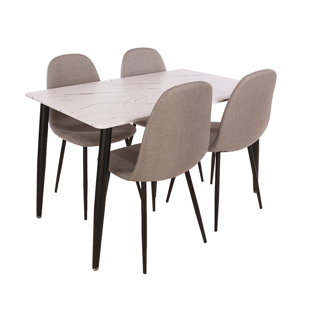 Wooden Dining Table With 4 Dining Chairs - Aspen