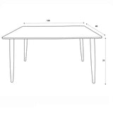 Wooden Dining Table With 4 Dining Chairs - Aspen