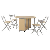 Wooden Dining Table With 4 Dining Chairs - Budget