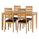 Wooden Dining Table With 4 Dining Chairs - Logan
