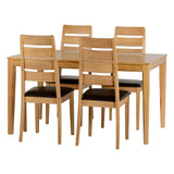 Wooden Dining Table With 4 Dining Chairs - Logan
