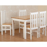 Wooden Dining Table With 4 Dining Chairs - Ludlow
