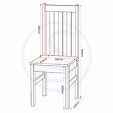 Wooden Dining Table With 4 Dining Chairs - Ludlow