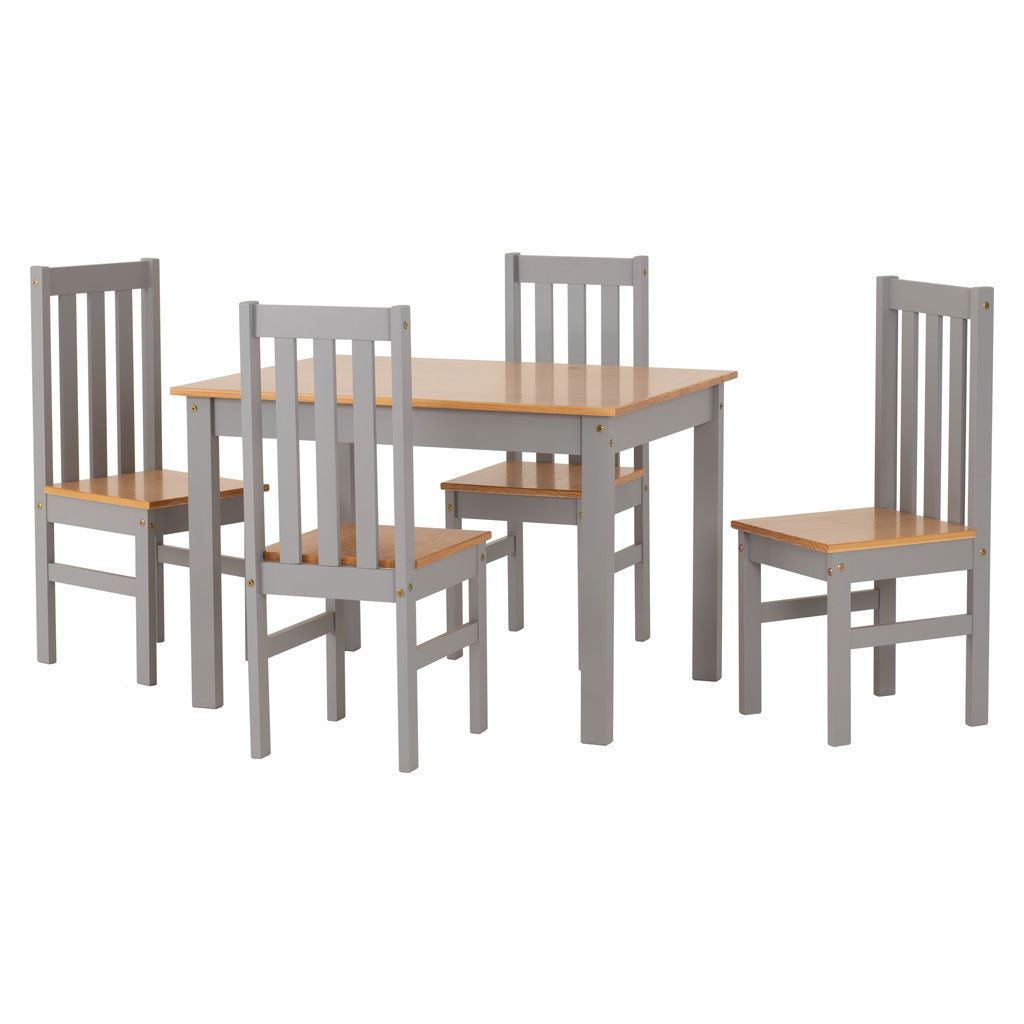 Wooden Dining Table With 4 Dining Chairs - Ludlow