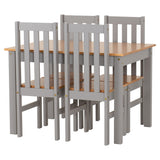 Wooden Dining Table With 4 Dining Chairs - Ludlow
