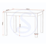 Wooden Dining Table With 4 Dining Chairs - Ludlow