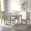 Wooden Dining Table With 4 Dining Chairs - Ludlow