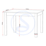 Wooden Dining Table With 4 Dining Chairs - Ludlow