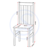 Wooden Dining Table With 4 Dining Chairs - Ludlow