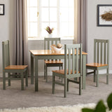 Wooden Dining Table With 4 Dining Chairs - Ludlow