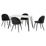 Wooden Dining Table With 4 Dining Chairs - Marlow