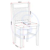 Wooden Dining Table With 4 Dining Chairs - Oxford