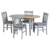 Wooden Dining Table With 4 Dining Chairs - Oxford