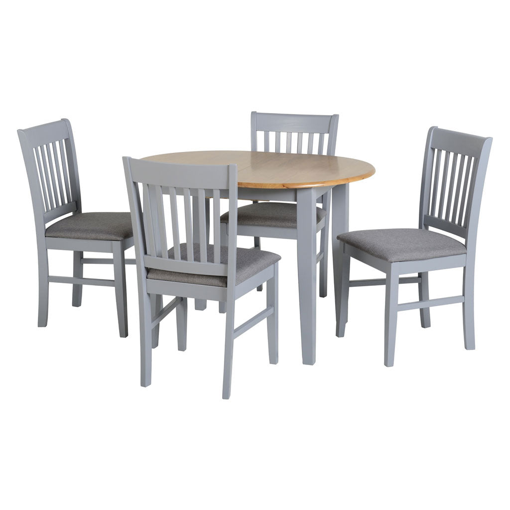 Wooden Dining Table With 4 Dining Chairs - Oxford