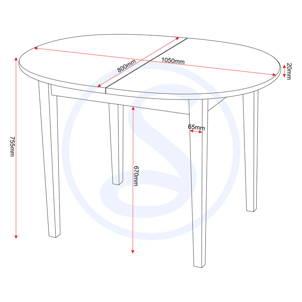 Wooden Dining Table With 4 Dining Chairs - Oxford