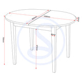 Wooden Dining Table With 4 Dining Chairs - Oxford