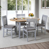 Wooden Dining Table With 4 Dining Chairs - Oxford
