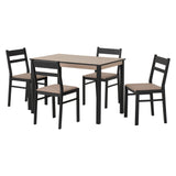 Wooden Dining Table With 4 Dining Chairs - Radley