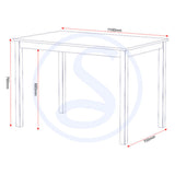 Wooden Dining Table With 4 Dining Chairs - Radley