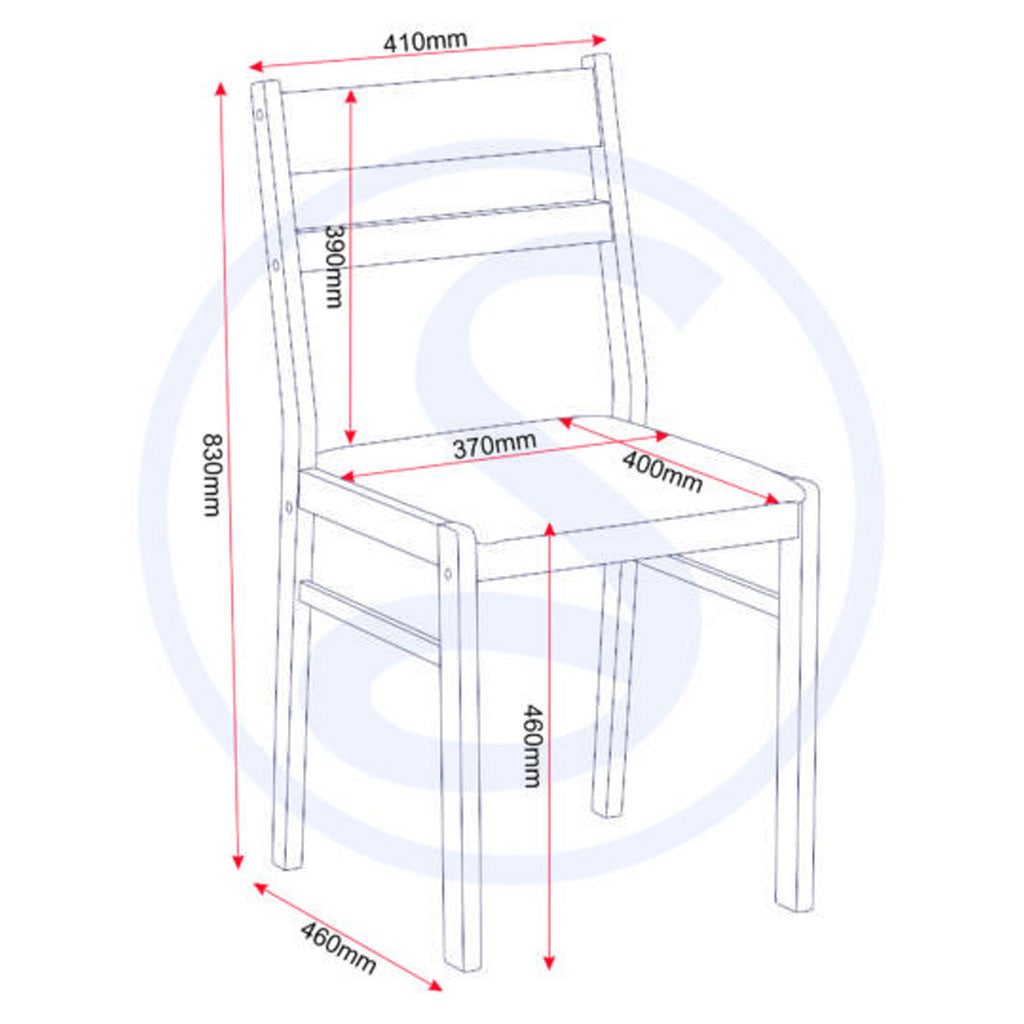 Wooden Dining Table With 4 Dining Chairs - Radley