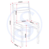 Wooden Dining Table With 4 Dining Chairs - Radley