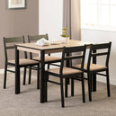 Wooden Dining Table With 4 Dining Chairs - Radley