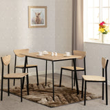 Wooden Dining Table With 4 Dining Chairs - Riley