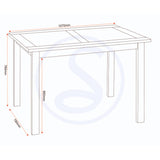 Wooden Dining Table With 4 Dining Chairs - Salvador