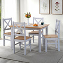 Wooden Dining Table With 4 Dining Chairs - Salvador