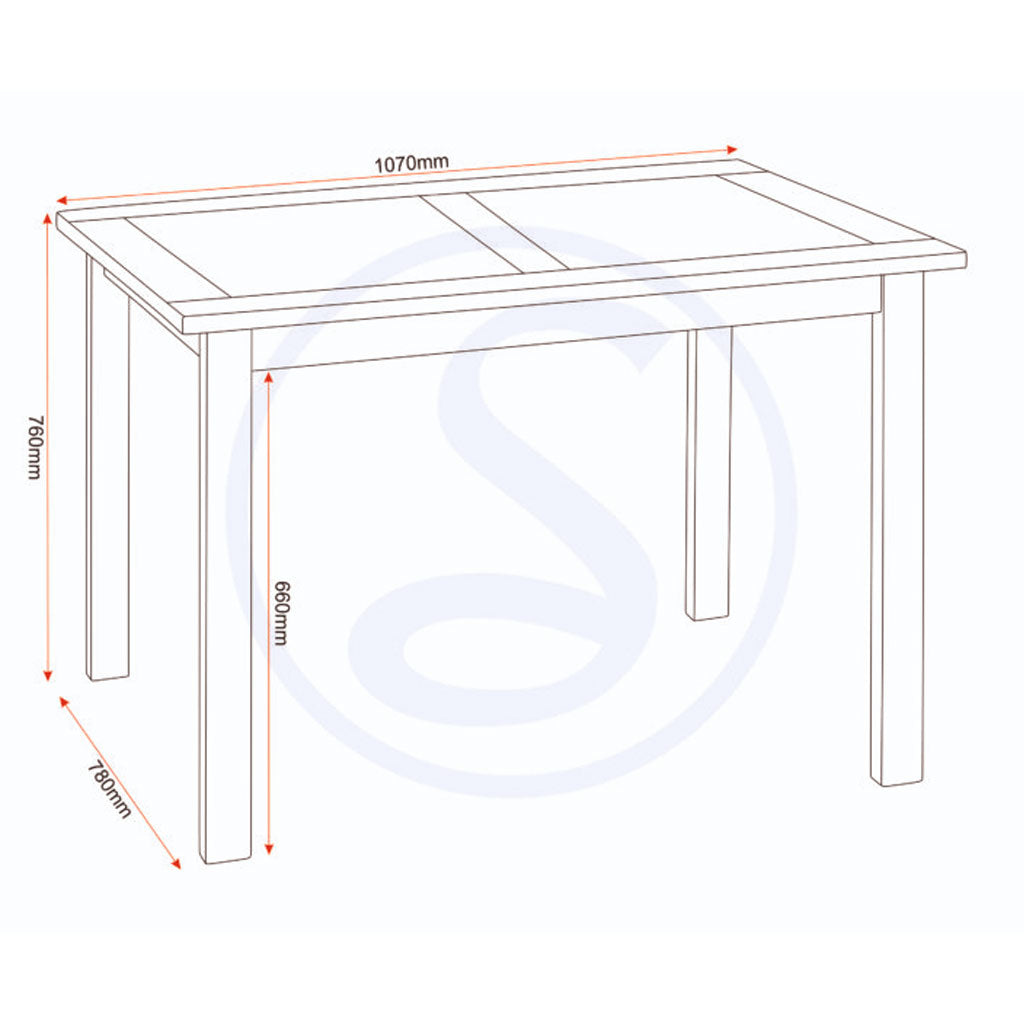 Wooden Dining Table With 4 Dining Chairs - Salvador