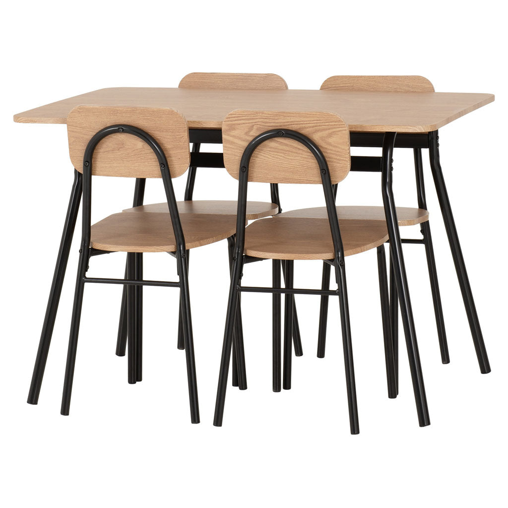 Wooden Dining Table With 4 Dining Chairs - Warren