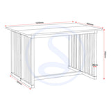 Wooden Dining Table With 4 Dining Stools - Richmond