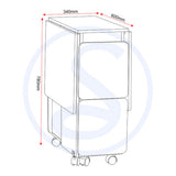 Wooden Dining Table With 4 Dining Stools - Seymore