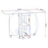Wooden Dining Table With 4 Dining Stools - Seymore