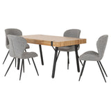Wooden Dining Table With 4 Quebec Dining Chairs - Treviso