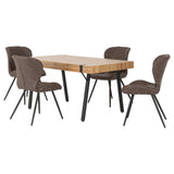 Wooden Dining Table With 4 Quebec Dining Chairs - Treviso