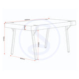 Wooden Dining Table With 4 Quebec Dining Chairs - Treviso