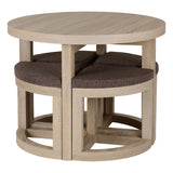 Wooden Dining Table With 4 Stools - Cambourne