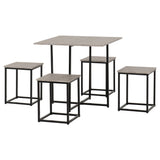 Wooden Dining Table With 4 Stools - Kent