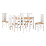 Wooden Dining Table With 6 Dining Chairs - Ludlow