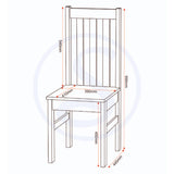 Wooden Dining Table With 6 Dining Chairs - Ludlow