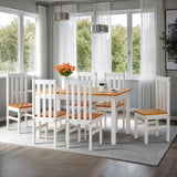 Wooden Dining Table With 6 Dining Chairs - Ludlow